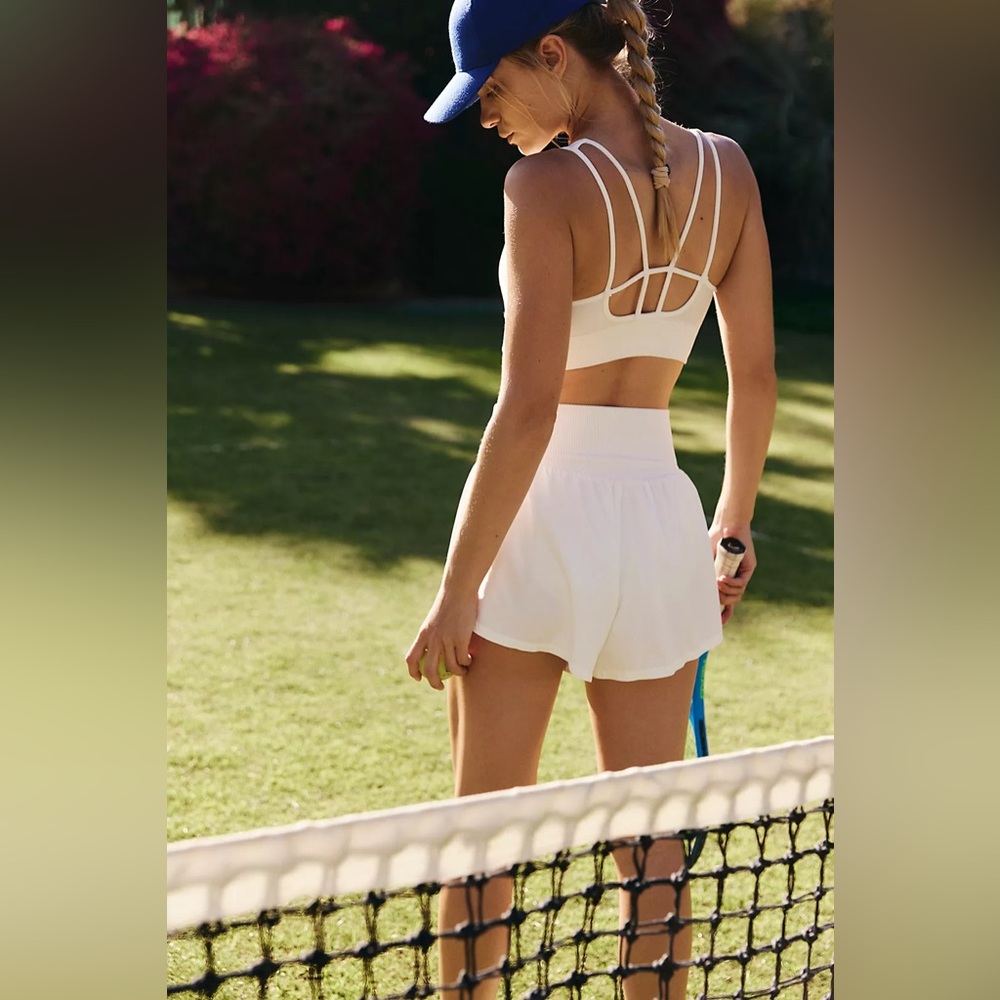 Free People Movement Carpe Diem Shorts FP Movement Running Shorts White NWT - Picture 7 of 11